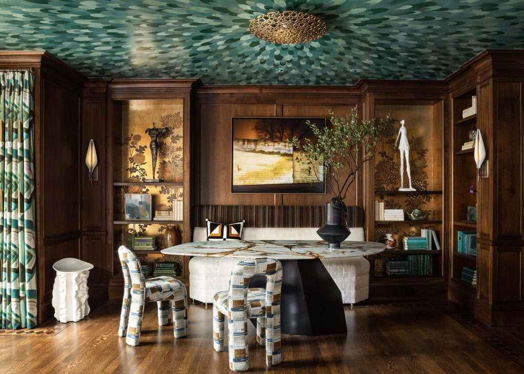 From Floor to Ceiling: Our Hand-Painted Designs Transform Navarra Design’s Library at San Francisco Show House