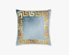 Blue Cushion - Greek Key Large