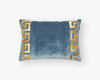 Blue Cushion - Greek Key Small